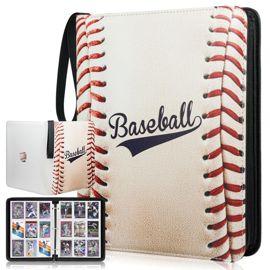 Traier 1080 Pockets binder front view with durable shell for protection.