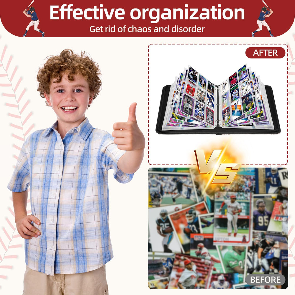 Traier 1080 Pockets binder non-PVC pages prevent yellowing.