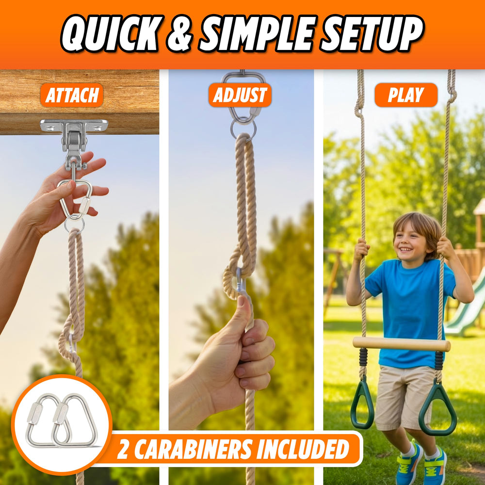 Trailblaze jungle gym hanging bar integrates smoothly into existing play spaces.