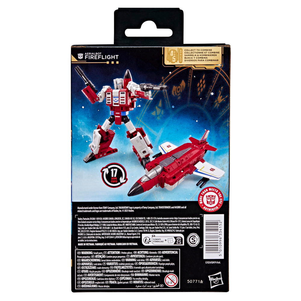 Transformers Aerialbot Fireflight compatible with other figures to form Superion.