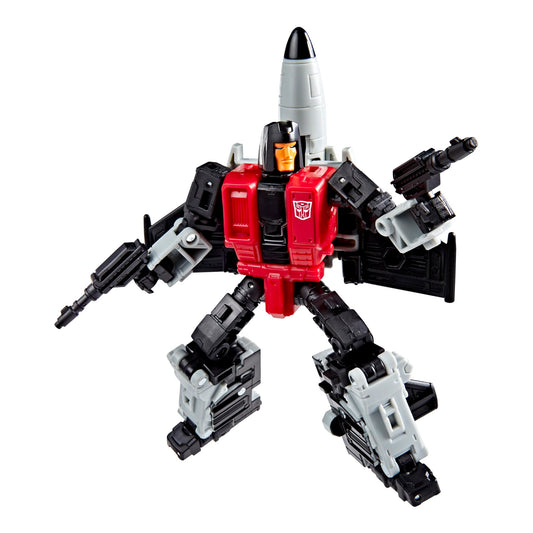 Transformers Aerialbot Skydive in robot mode with detailed deco for collectors.