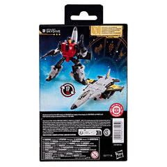 Transformers Aerialbot Skydive joining other figures to form Superion.