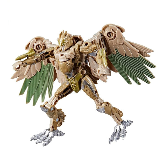 Transformers Airazor in robot mode, highly poseable for dynamic display.
