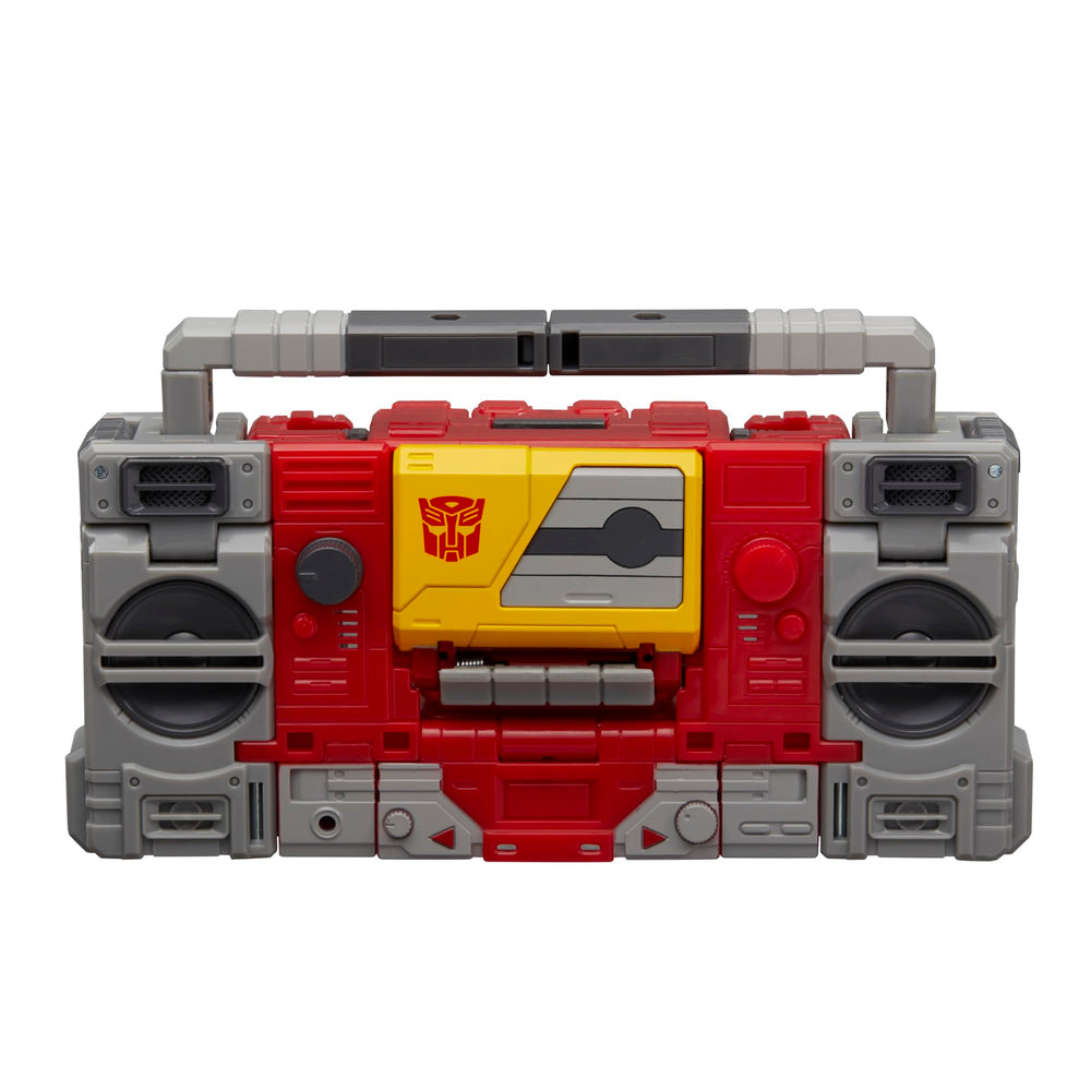 Transformers Blaster and Eject backdrop scene for removable backdrop display.