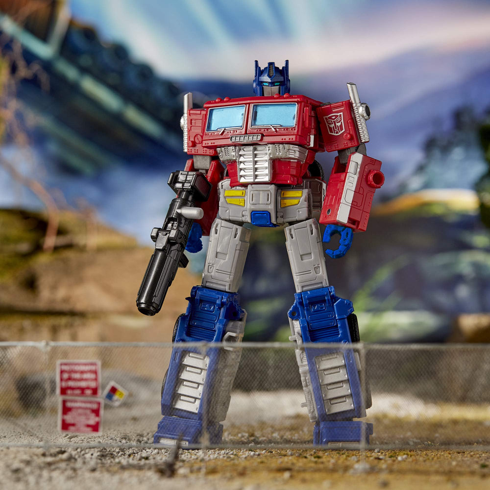 Transformers Earthrise Optimus Prime in truck mode for classic nostalgia and display