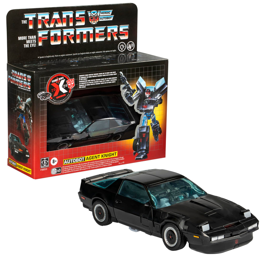 Transformers Autobot Agent Knight lights and sounds boost immersive play and display.