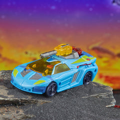 Transformers Legacy Hot Shot collection-display ready for shelves.