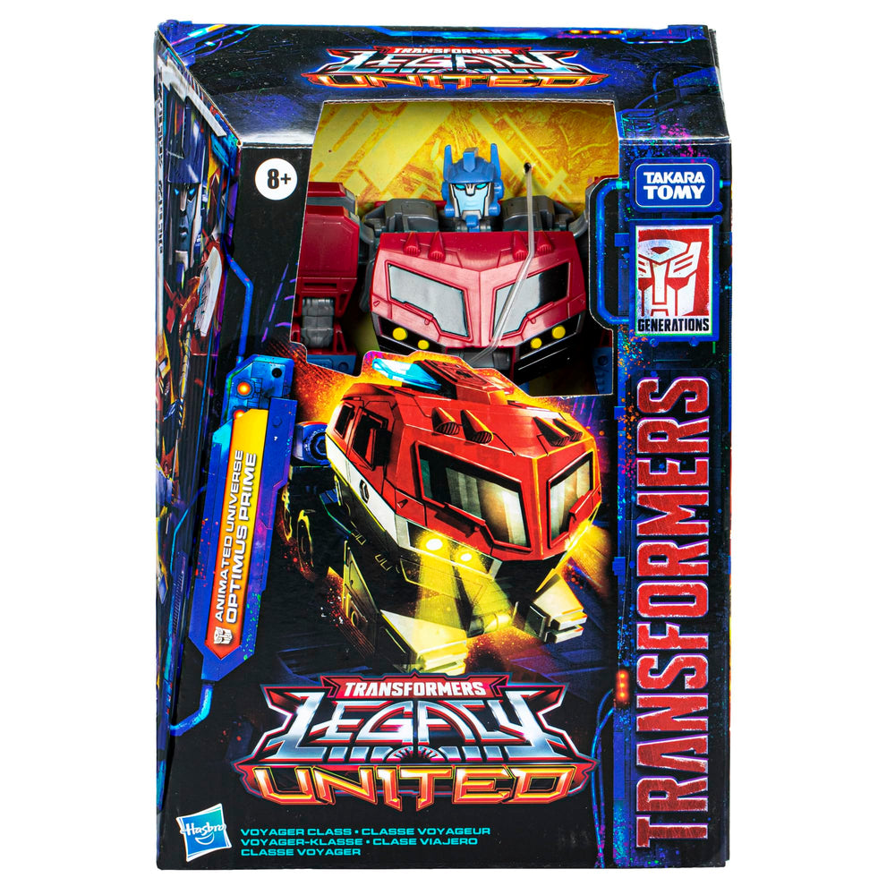 Transformers Legacy United Optimus Prime animated robot mode shows articulation for action poses.