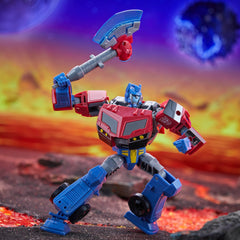 Transformers Legacy United Optimus Prime articulated head enables expressive poses.