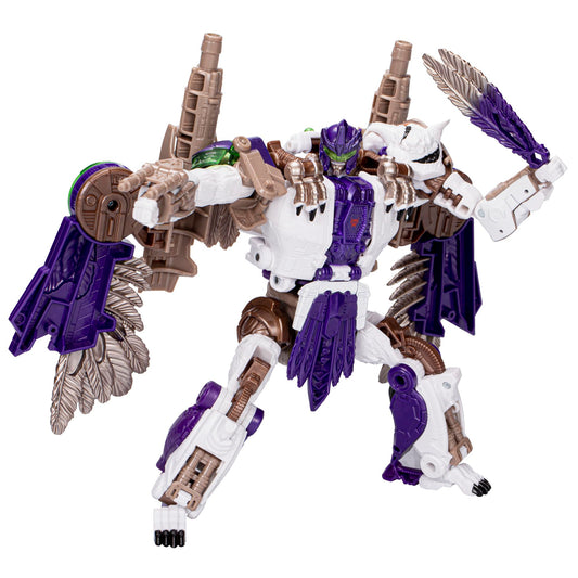 Transformers Legacy United Tigerhawk robot mode with articulated joints for dynamic poses.