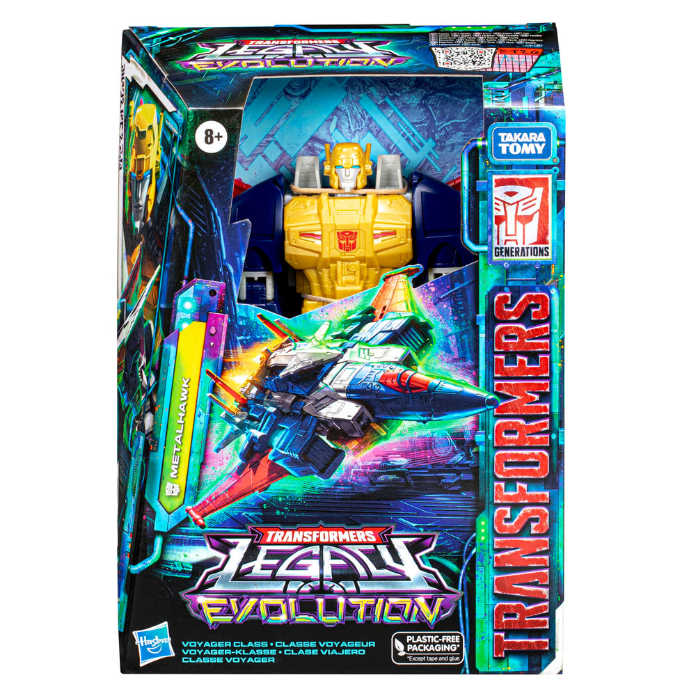 Metalhawk in jet mode ready for aerial battles with smooth transformation.
