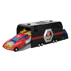 Transformers MT-13 Microtrailer connects Hot Rod for vehicle-based adventures.