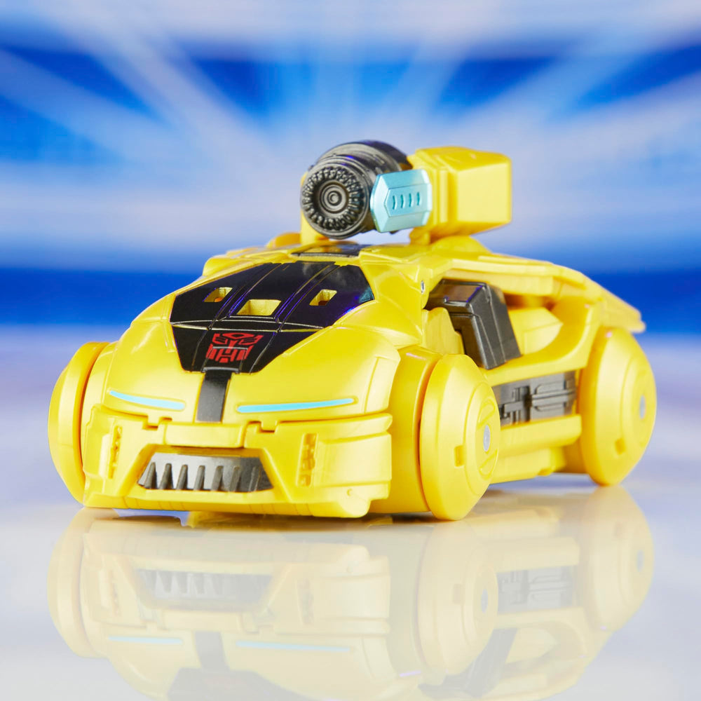 Movie-inspired Bumblebee design appealing to collectors and fans.