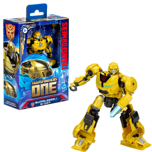 Transformers One Prime Changer Bumblebee B-127 robot figure in action-ready pose for imaginative play.