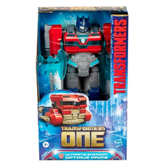 Transformers One Energon Optimus Prime truck mode with sturdy wheels for play.