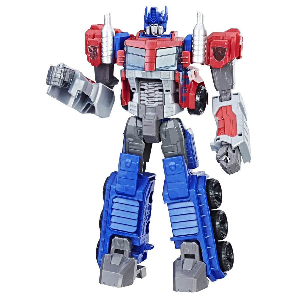 Transformers Optimus Prime robot-to-truck transformation for imaginative play.
