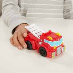 Transformers Rescue Bots Chase police car for fast rescue play.