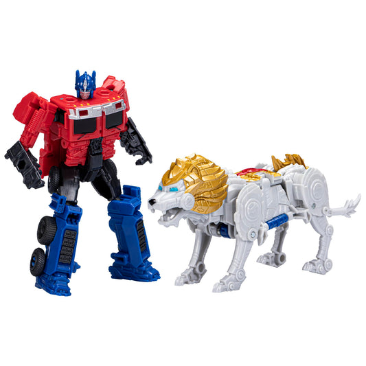 Transformers Rise of the Beasts Optimus Prime front view showing heroic design