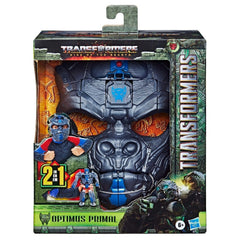 Transformers Rise of the Beasts Optimus Primal 2-in-1 mask, dual play modes for imaginative battles.