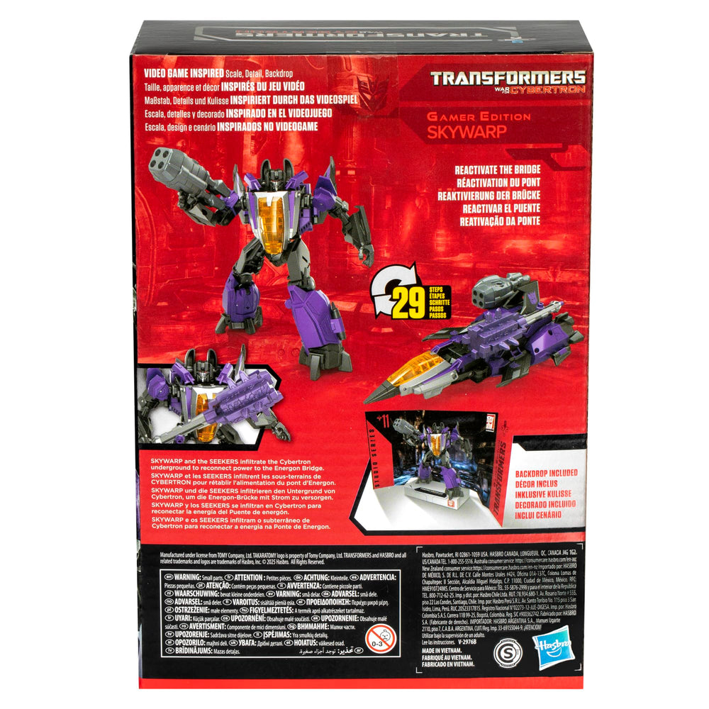 Transformers Skywarp 6.5-inch articulated figure ready for posing.