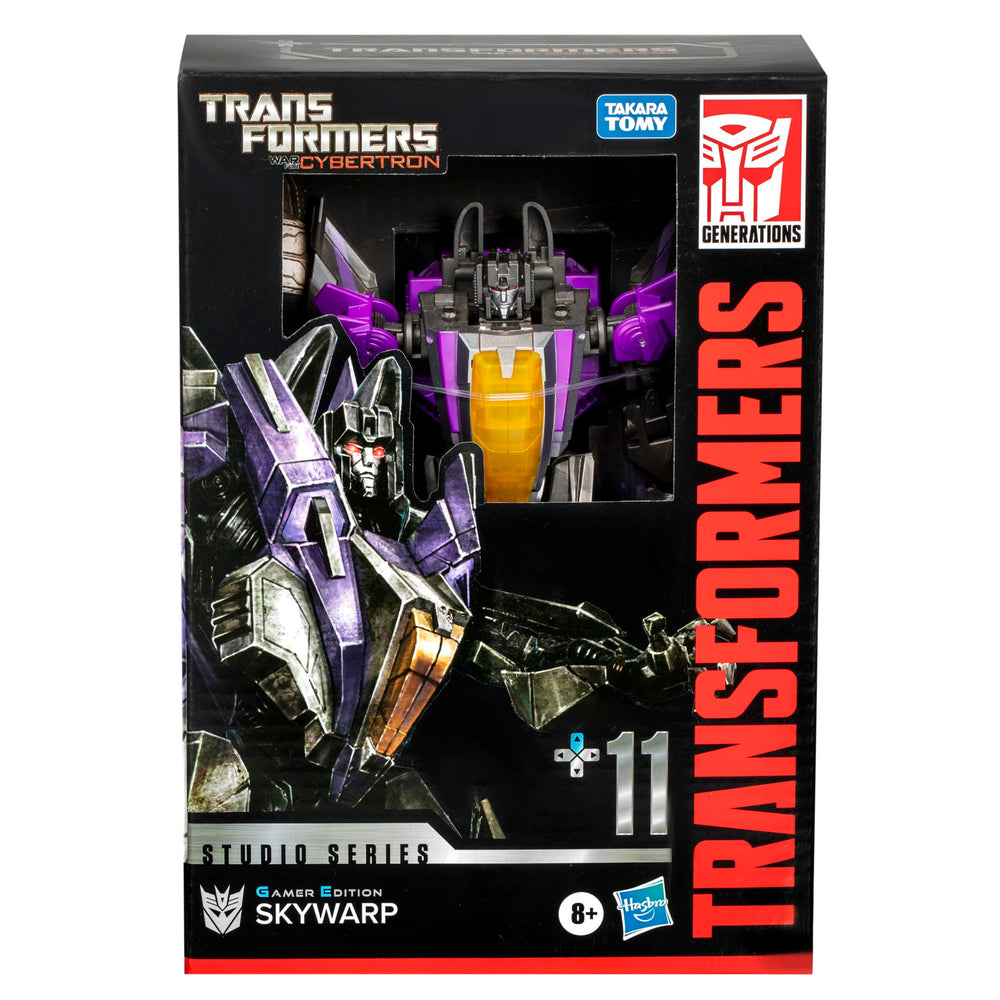 Transformers Skywarp War for Cybertron deco enhances collector appeal.