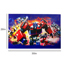 Transformers stickers pack included to customize the finished puzzle and display.