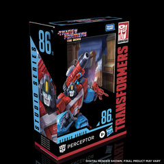 Transformers Perceptor with removable backdrop for recreating Autobot City scene