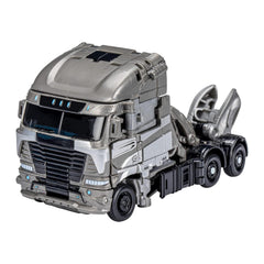 Galvatron in truck mode demonstrates iconic conversion for dynamic shelf display.