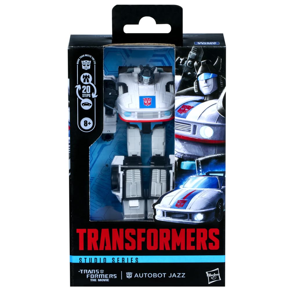 Transformers Studio Series Autobot Jazz blaster attachment enhances play value.