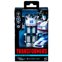 Transformers Studio Series Autobot Jazz blaster attachment enhances play value.