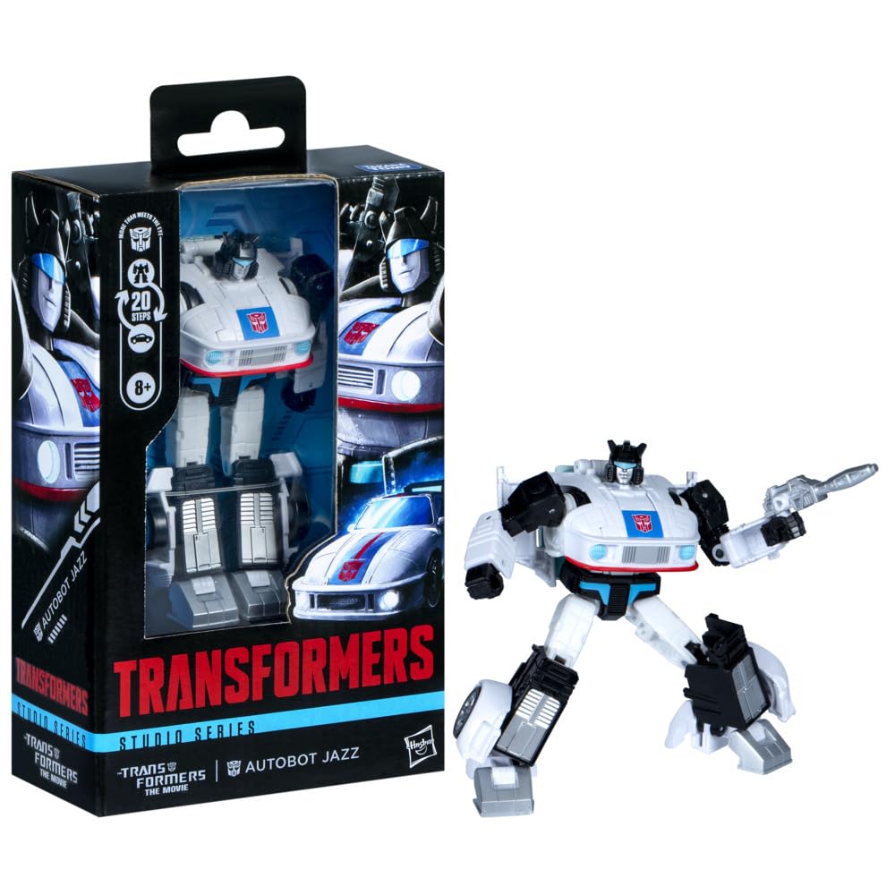 Transformers Studio Series Autobot Jazz robot mode action figure for dynamic poses.