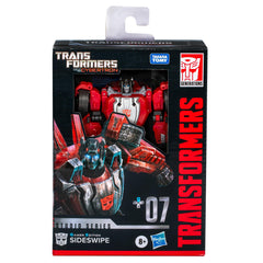 Transformers Studio Series Gamer Edition Sideswipe car mode for action ready posing.