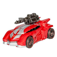 Transformers Studio Series Gamer Edition Sideswipe 4.5 inch collectible size fits shelves.