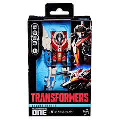 Starscream includes two null ray blasters for authentic weapon details
