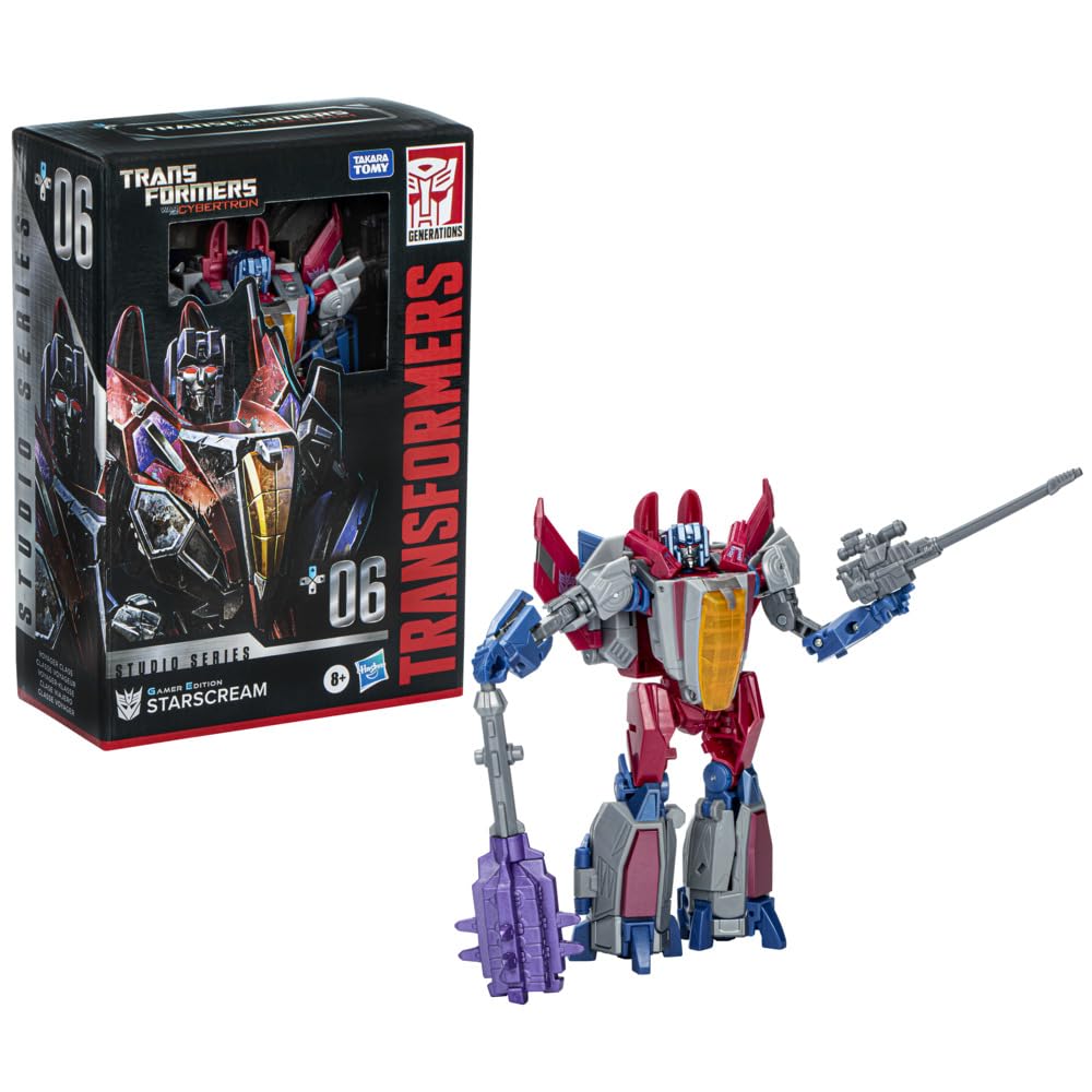 Transformers Studio Series Starscream robot-to-jet conversion in 27 steps for dynamic play