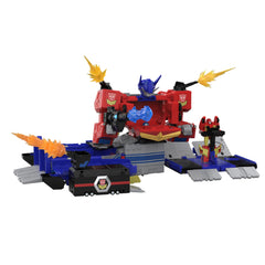 Transformers The Thirteen Star Optimus Prime battle station mode for immersive display setups.