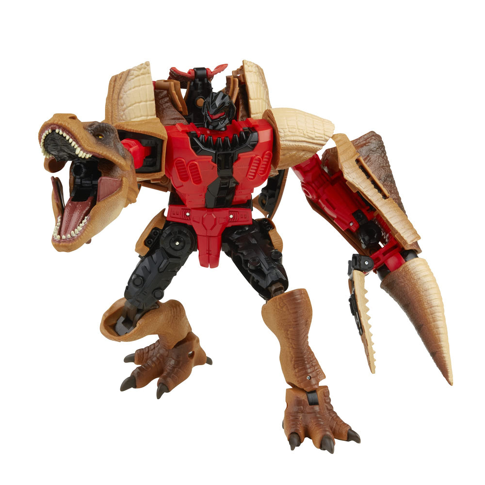 Transformers Tyrannocon Rex in a dynamic pose for dramatic display.