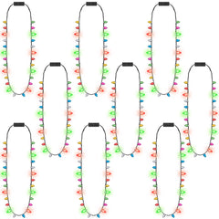 Traplace Christmas light necklace with multicolor LEDs for festive appeal.