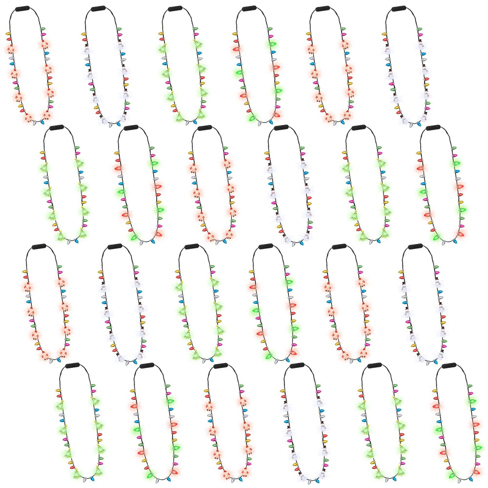 Traplace Christmas necklace set with multi-style LEDs for festive gatherings.