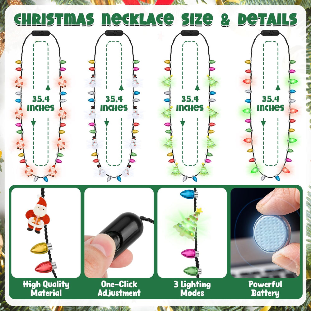 Traplace Snowman necklace adds playful holiday charm with colorful bulbs.