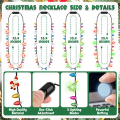 Traplace Snowman necklace adds playful holiday charm with colorful bulbs.