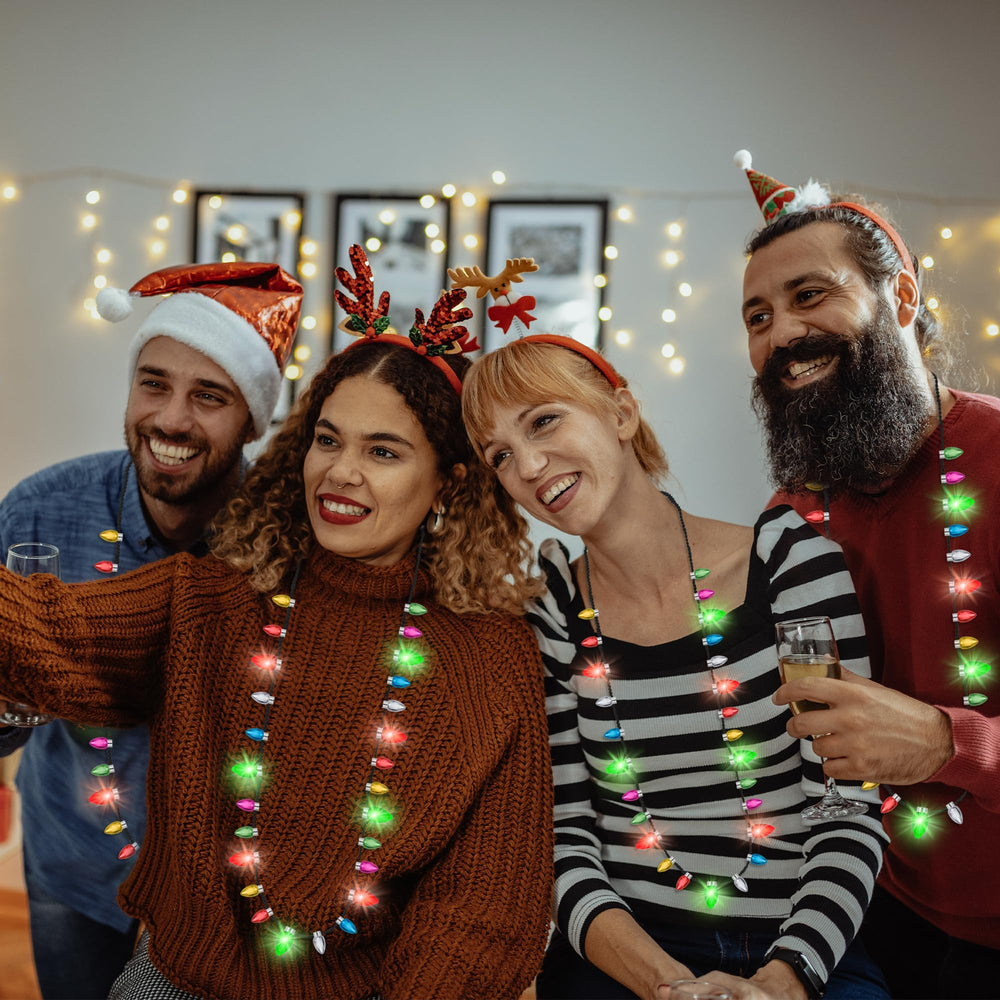 Traplace Xmas necklace set perfect for ugly sweater party decor.