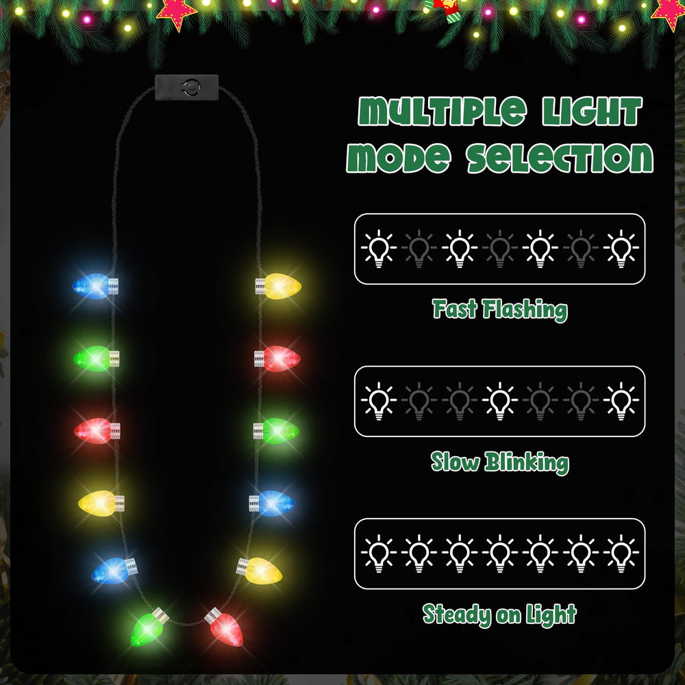 Traplace light-up necklace offers 3 modes for dynamic party lighting.