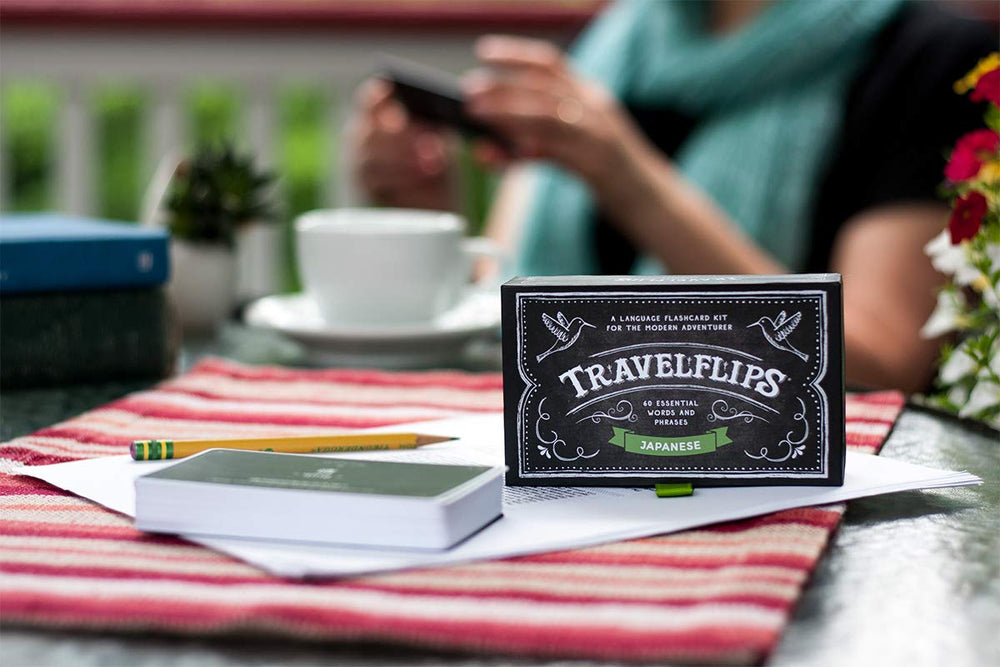Travelflips Japanese flash cards are compact and durable for learners of all ages.