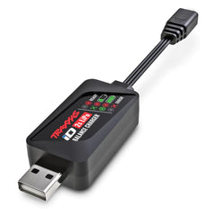 Traxxas 9767-2-amp USB-A charger connector ready for fast LiPo charging with LED status.