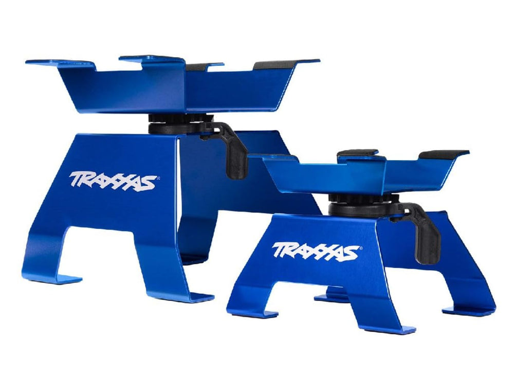 Traxxas X-Truck Stand shows smooth rotation from dual bearings