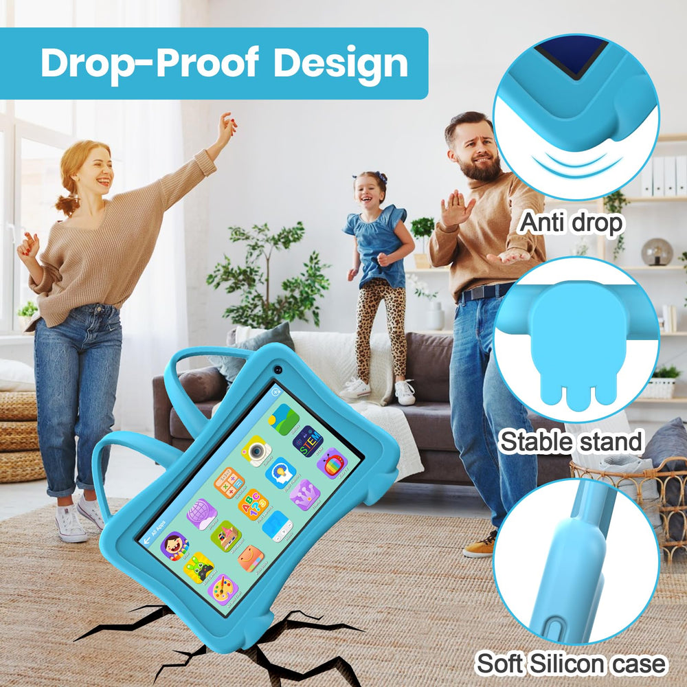 Trayoo durable kid-friendly case protects against bumps and drops during learning.