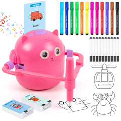 TREEFIA drawing robot during setup demonstrating easy assembly for kids
