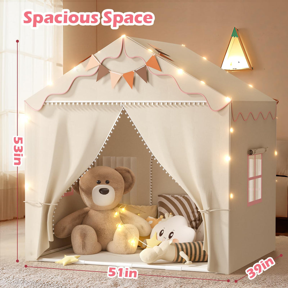 TreeStone indoor-outdoor tent ready for playtime anywhere.