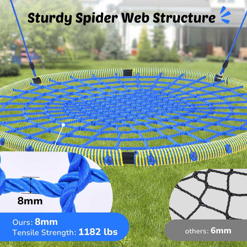 Trekassy 60-inch saucer swing in use, family outdoor fun